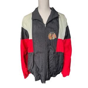Vintage 90’s chicago blackhawks windbreaker jacket hockey sportswear NHL